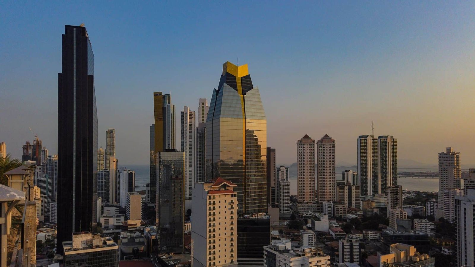 Panama skyline at dusk